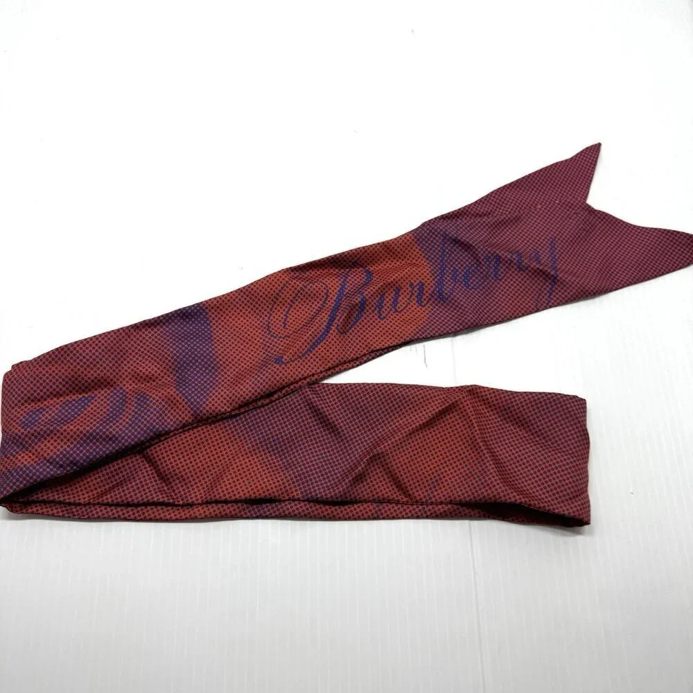 Burberry Rose Print Silk Scarf Raspberry Pink Logo Wrap Designer 100% Silk Italy